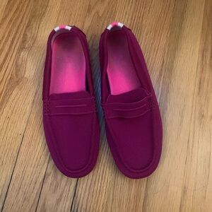 Rothy’s magenta driving loafers, size 9